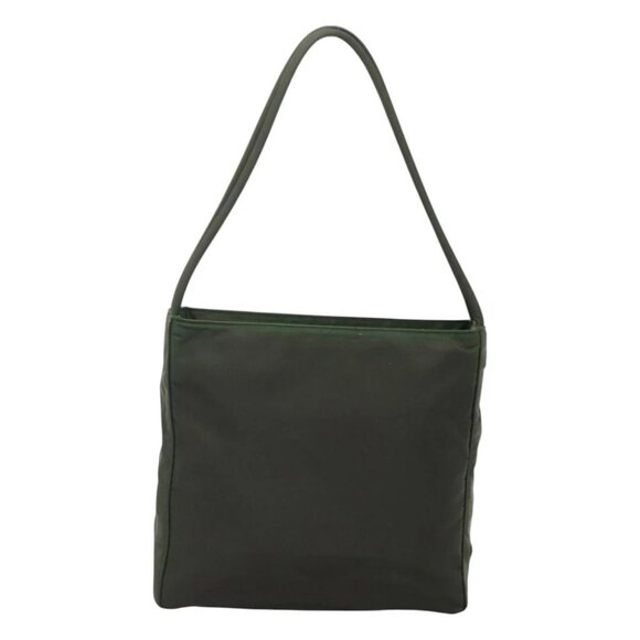 PRADA Shoulder Bag Nylon Khaki Silver Auth 129429 - Picture 3 of 15